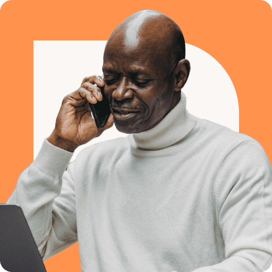 man talking on the phone