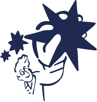 man holding star